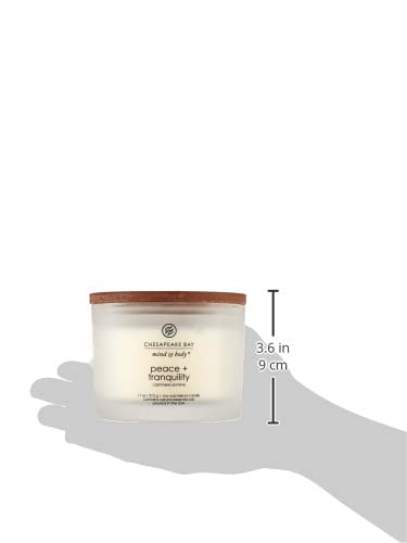 Chesapeake Bay Candle Scented Candle Peace + Tranquility (cashmere jasmine) 3-Wick Coffee Table Jar