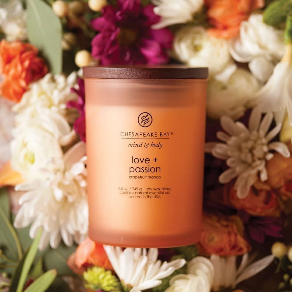 Chesapeake Bay Candle Scented Candle Peace + Tranquility (cashmere jasmine) 3-Wick Coffee Table Jar