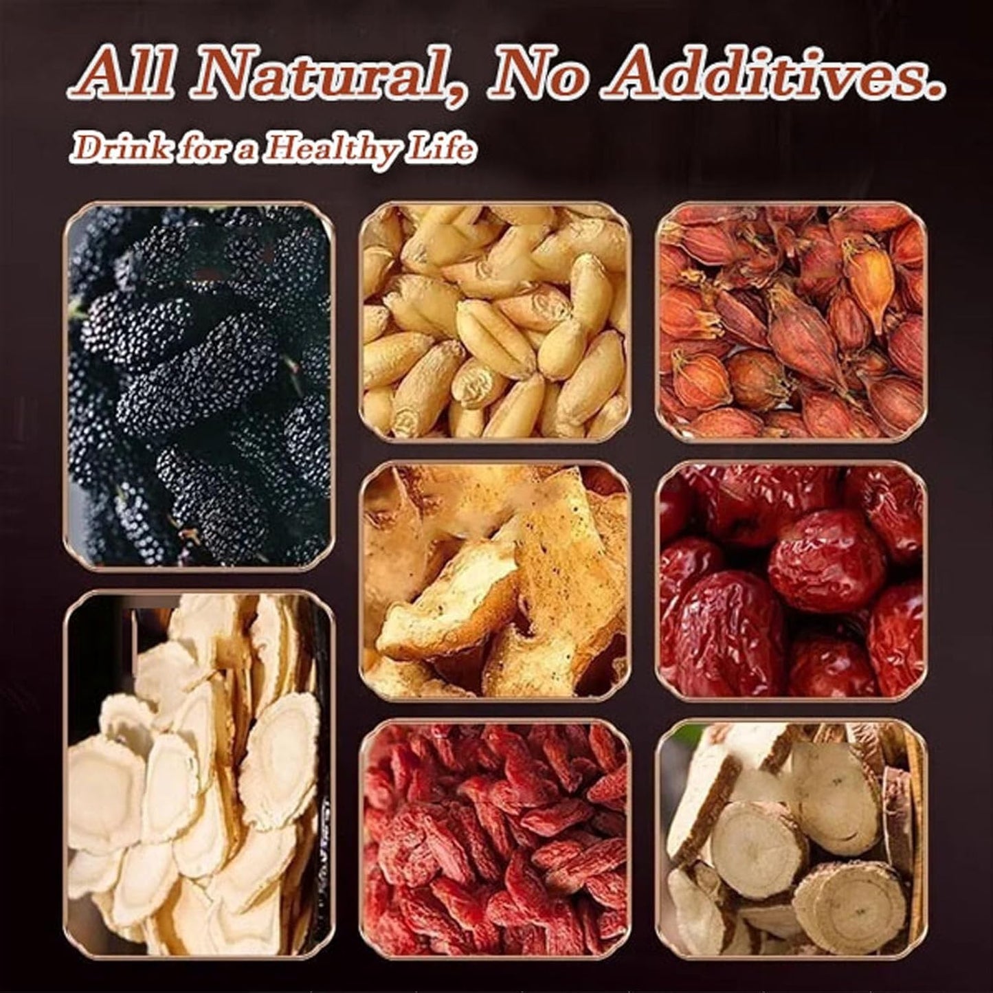 Ginseng Six Treasure Tea Kidney Tea, Natural Organic Kidney Tea Bags to Promote Kidney Health Balance Hormones, Improve Sleep Fatigue for Women & Men - No Additives