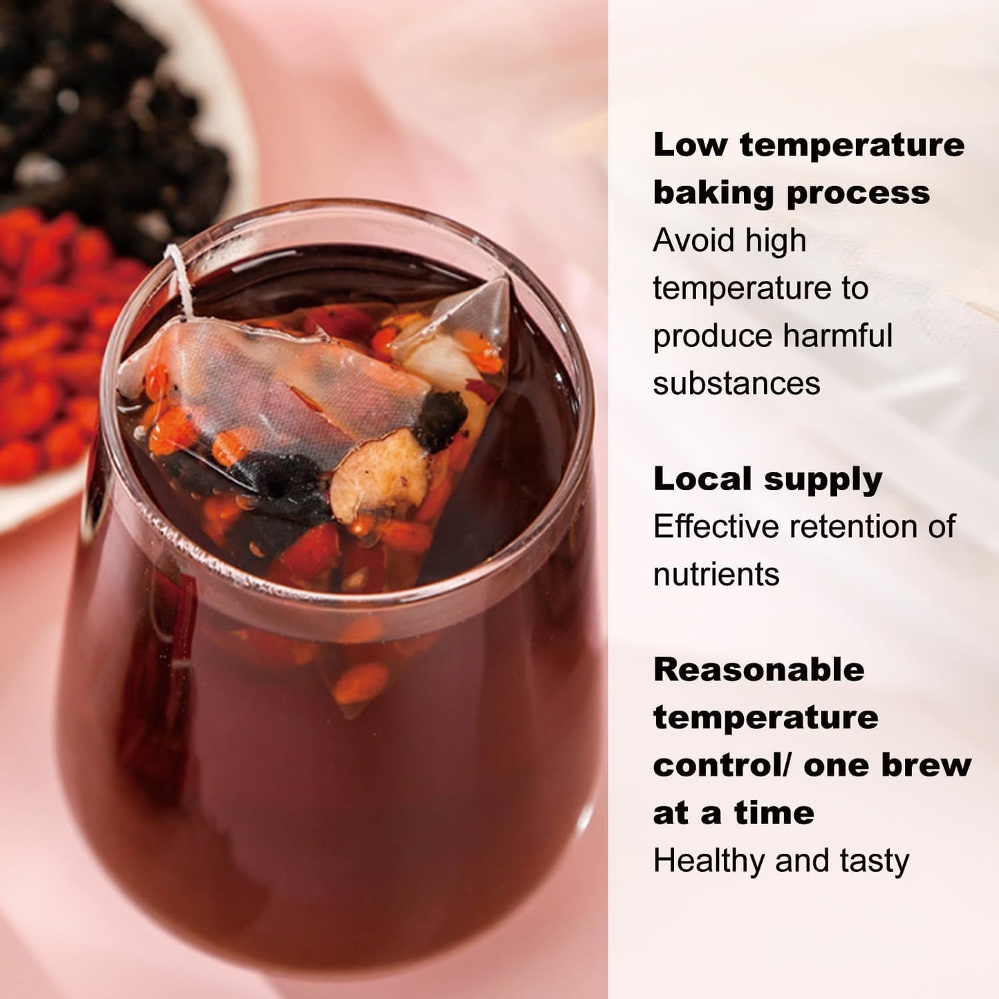 Ginseng Six Treasure Tea Kidney Tea, Natural Organic Kidney Tea Bags to Promote Kidney Health Balance Hormones, Improve Sleep Fatigue for Women & Men - No Additives