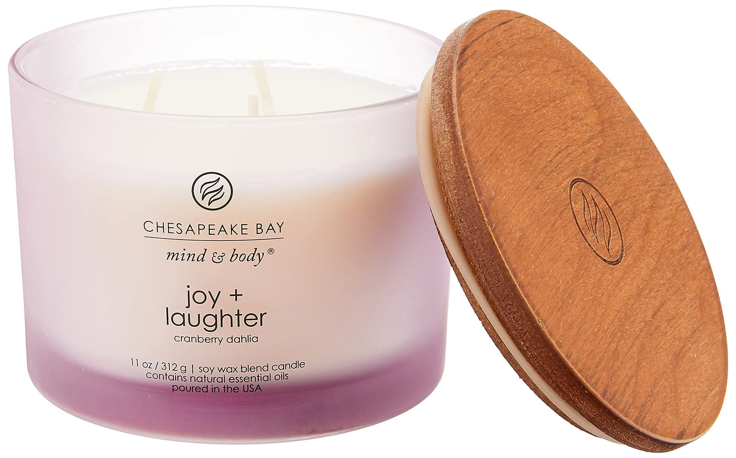 Chesapeake Bay Candle Scented Candle Peace + Tranquility (cashmere jasmine) 3-Wick Coffee Table Jar