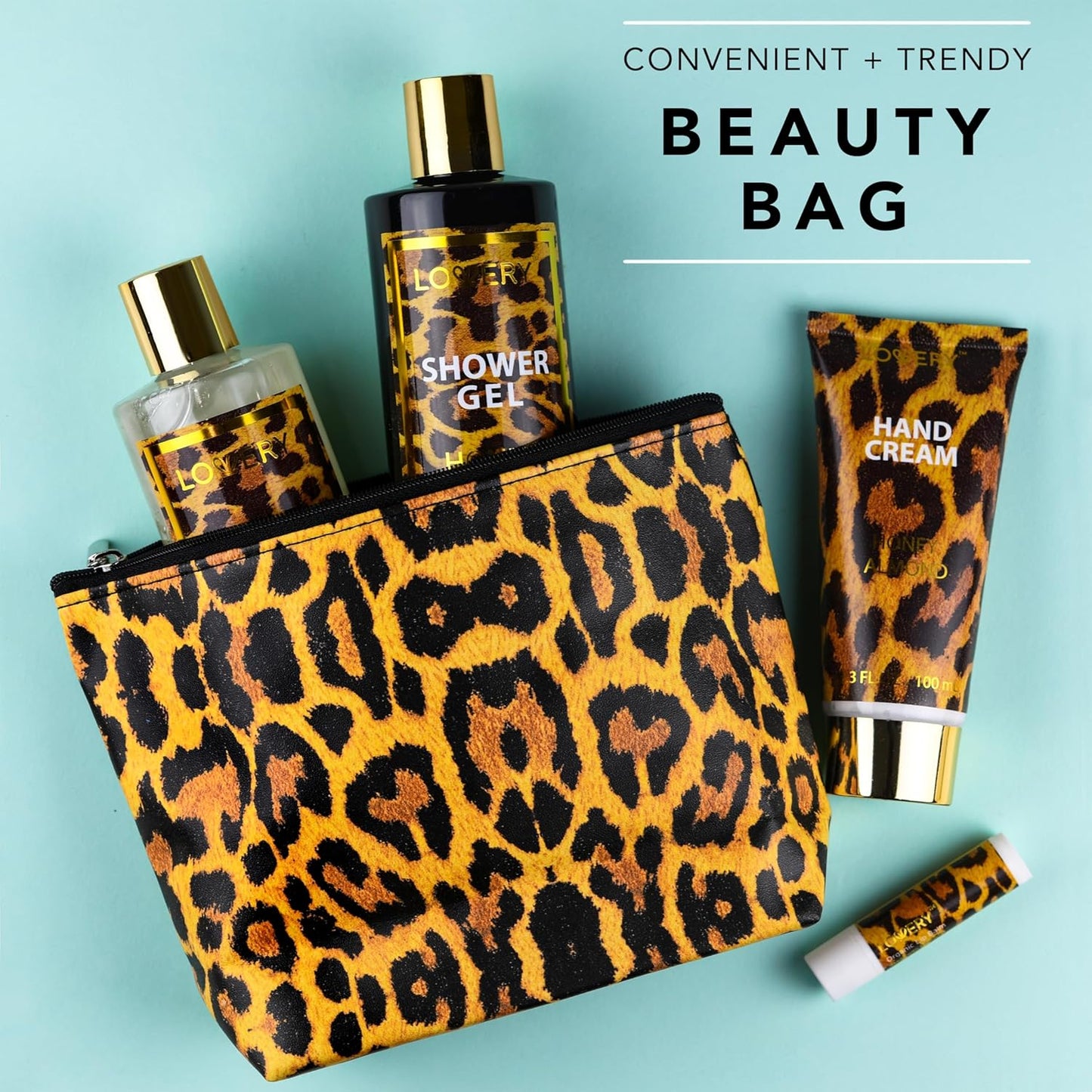 At-Home Spa Kit with Honey Almond Scent–17Pcs RelaxingBath Gift Setwith Vitamin E-Rich Bath Essentials-Bubble Bath, Shower Steamer, Hand Cream,Lip Balm, Bath Robe, Slippers, Shower Cap & More